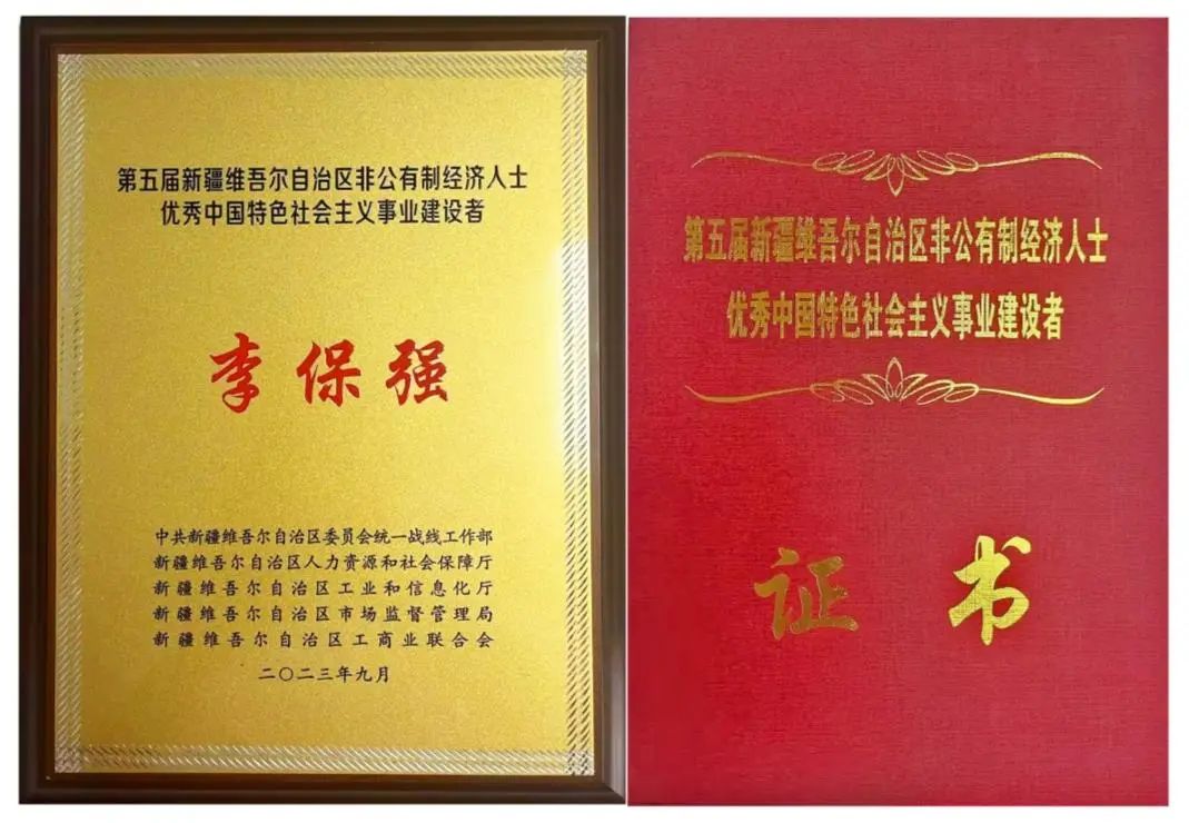 喜讯：李保强荣获“自治区非公有制经济人士优秀中国特色社会主义事业建设者”荣誉称号(图3)
